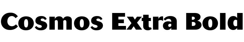Cosmos Extra Bold font preview