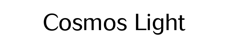 Cosmos Light font preview