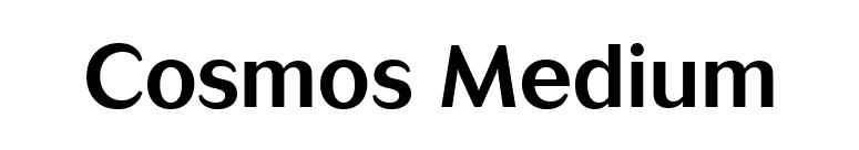 Cosmos Medium font preview