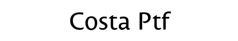 Costa Ptf font preview