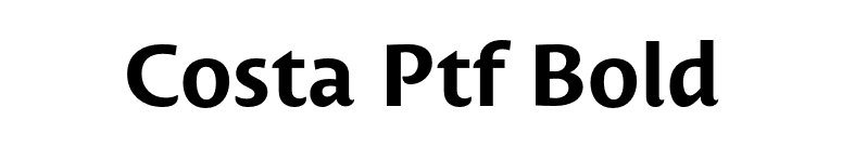 Costa Ptf Bold font preview