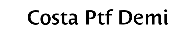 Costa Ptf Demi font preview