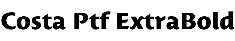 Costa Ptf ExtraBold font preview