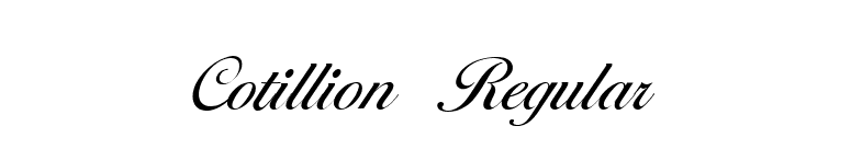 Cotillion Regular font preview