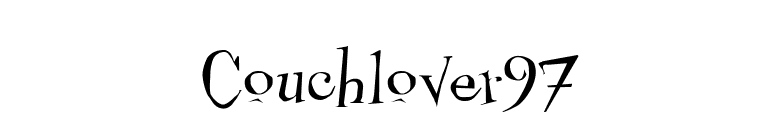 Couchlover97 font preview