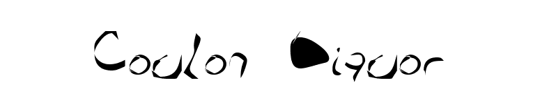 Coulon Liquor font preview