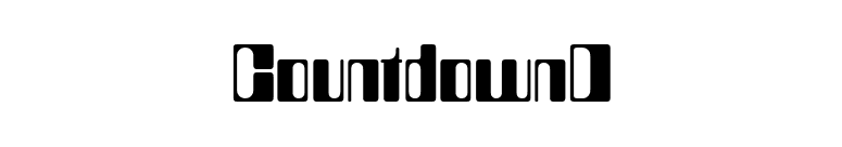 CountdownD font preview