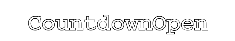 CountdownOpen font preview