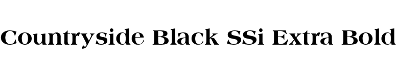 Countryside Black SSi Extra Bold font preview