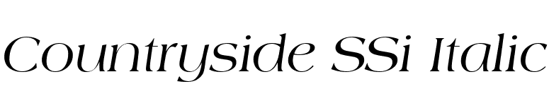 Countryside SSi Italic font preview