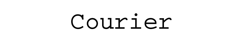 Courier font preview