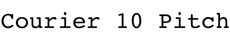 Courier 10 Pitch font preview