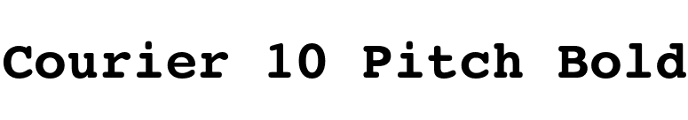 Courier 10 Pitch Bold font preview