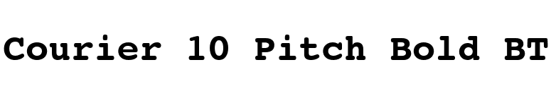 Courier 10 Pitch Bold BT font preview