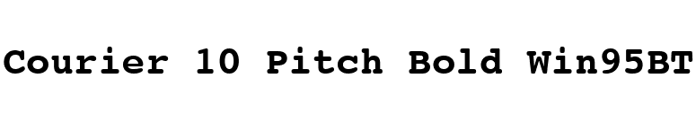 Courier 10 Pitch Bold Win95BT font preview