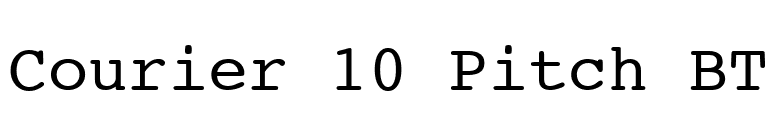 Courier 10 Pitch BT font preview