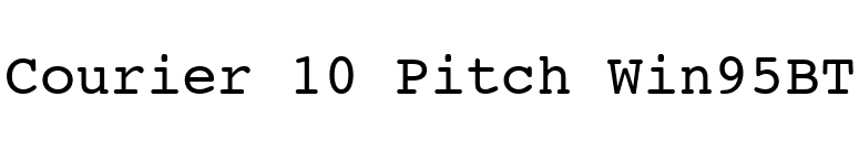 Courier 10 Pitch Win95BT font preview