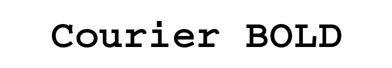 Courier BOLD font preview