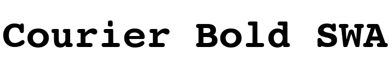 Courier Bold SWA font preview