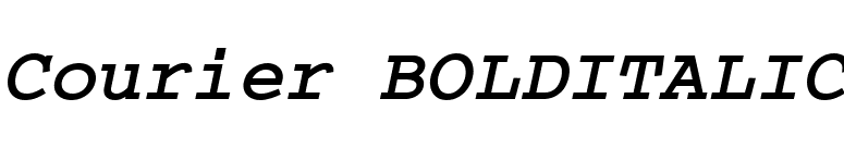 Courier BOLDITALIC font preview