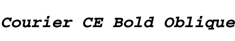 Courier CE Bold Oblique font preview