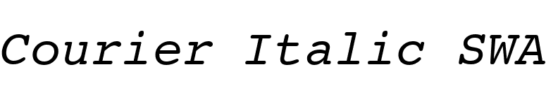 Courier Italic SWA font preview