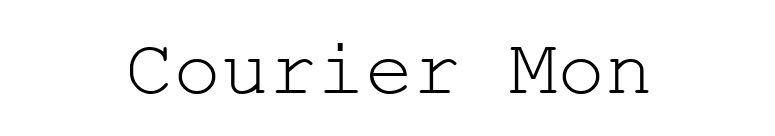 Courier Mon font preview