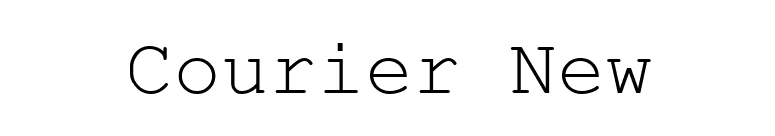 Courier New font preview
