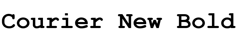 Courier New Bold font preview