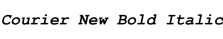 Courier New Bold Italic font preview