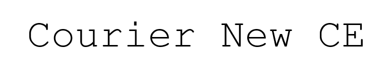 Courier New CE font preview