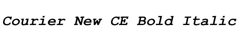 Courier New CE Bold Italic font preview