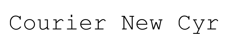 Courier New Cyr font preview