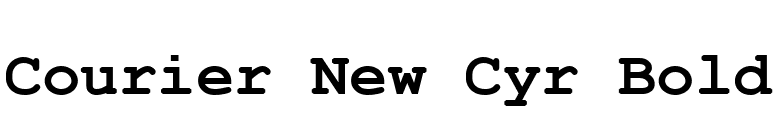 Courier New Cyr Bold font preview