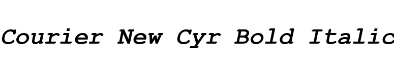 Courier New Cyr Bold Italic font preview