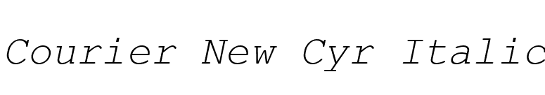 Courier New Cyr Italic font preview