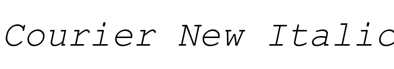 Courier New Italic font preview