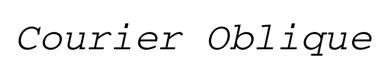 Courier Oblique font preview