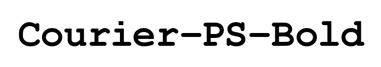 Courier-PS-Bold font preview