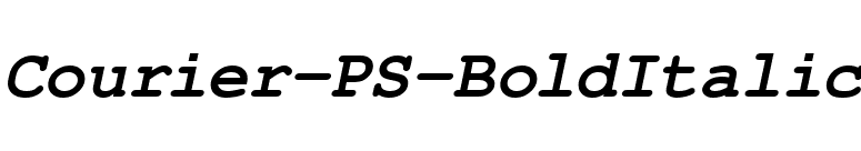 Courier-PS-BoldItalic font preview