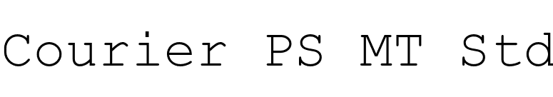 Courier PS MT Std font preview