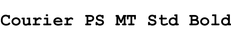 Courier PS MT Std Bold font preview