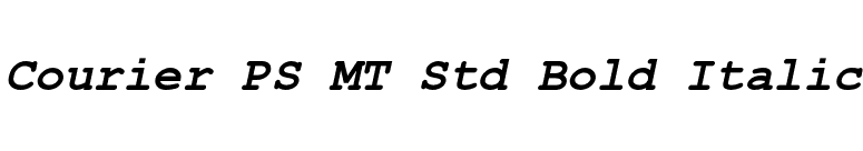 Courier PS MT Std Bold Italic font preview