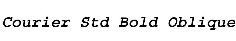 Courier Std Bold Oblique font preview