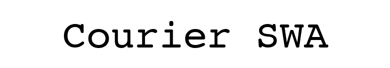 Courier SWA font preview