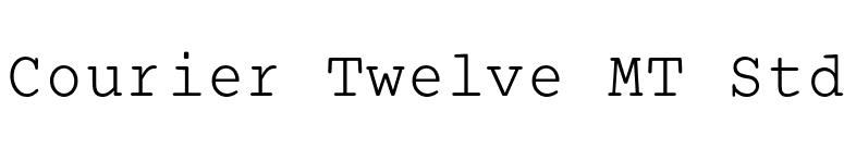 Courier Twelve MT Std font preview