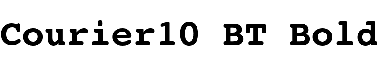 Courier10 BT Bold font preview