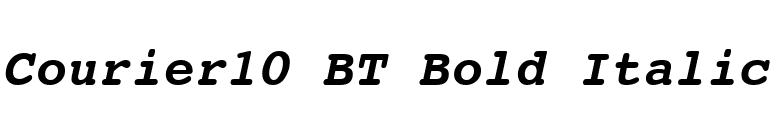 Courier10 BT Bold Italic font preview