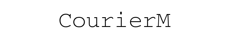 CourierM font preview