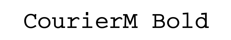 CourierM Bold font preview